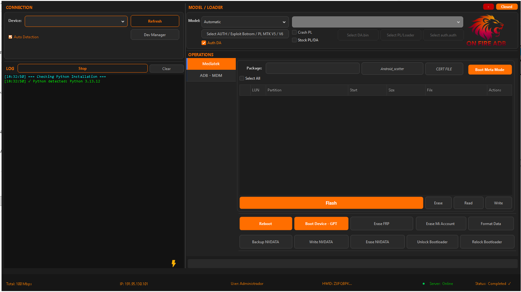 ON FIRE ADB TOOL Tool Preview